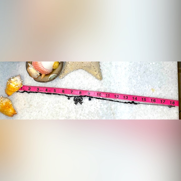 Betsey Johnson Bow Charm Necklace with Key & Gem Accents - Picture 4 of 4